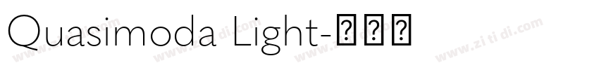 Quasimoda Light字体转换